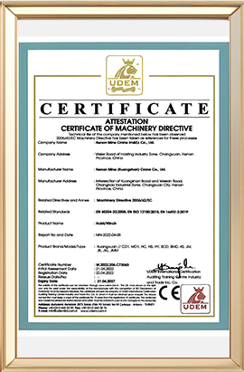 Electric Hoist CE Certificate