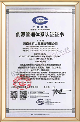ISO50001 Energy Management Cert