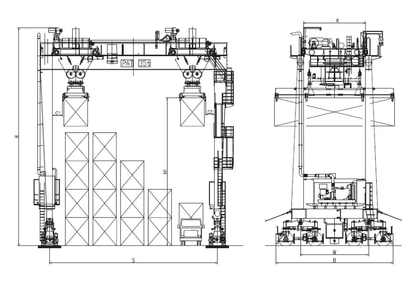 RTG Rubber Tyred Gantry Crane