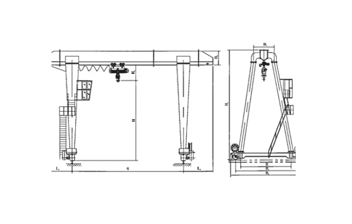 MH Box Type Single Girder Gantry Crane