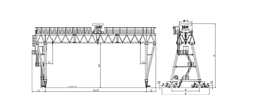MG Type Double Girder Truss Gantry Crane
