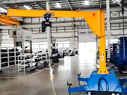 Mobile Portable Jib Crane On Wheels