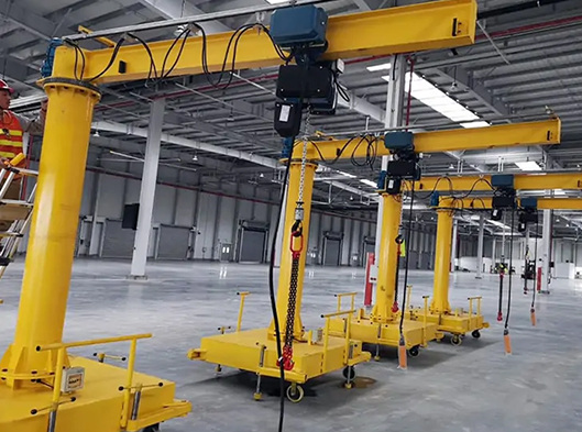 Mobile Portable Jib Crane On Wheels