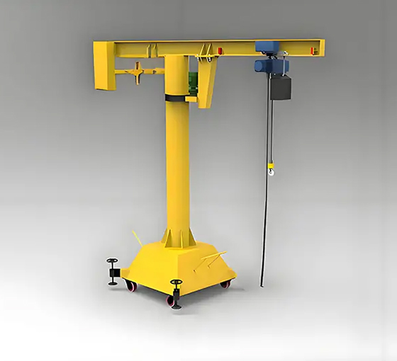 Mobile Portable Jib Crane On Wheels